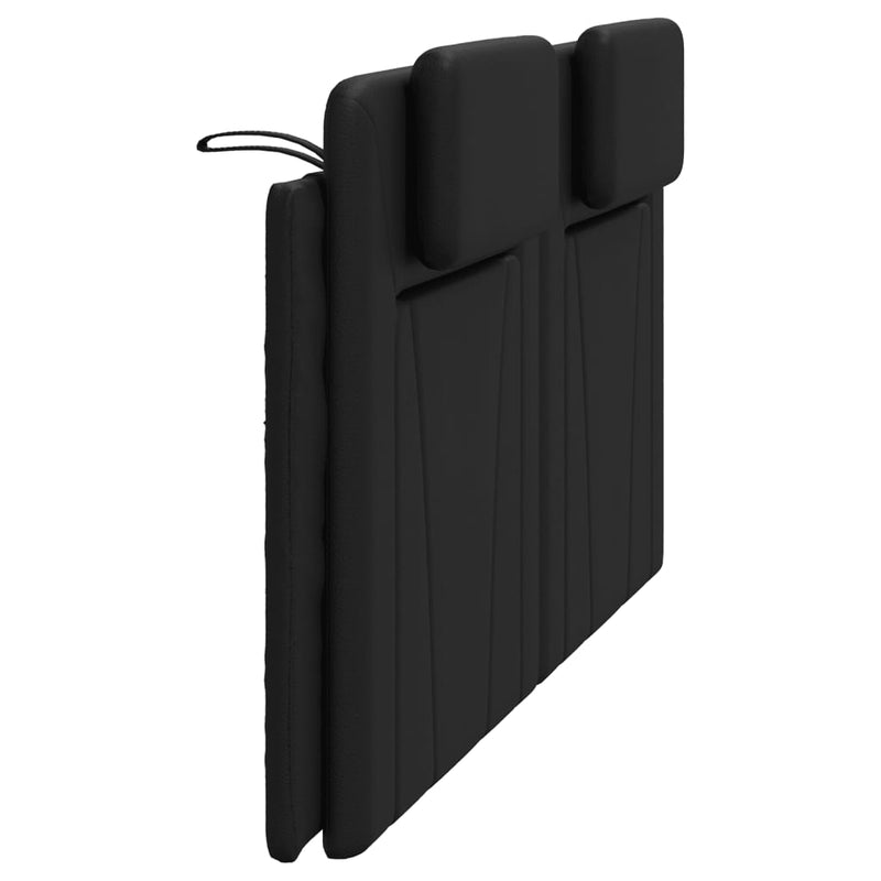 Pernă pentru tăblie pat, Viana, negru, 183 cm, piele artificială