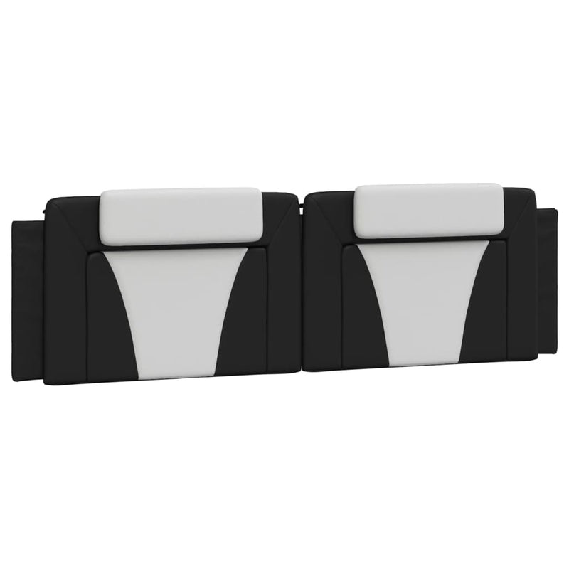 Pernă pentru tăblie pat, Viana, negru și alb, 183cm, piele artificială