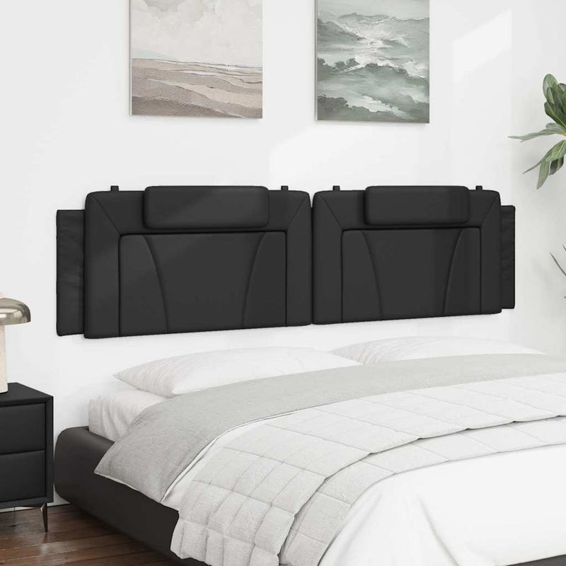 Pernă pentru tăblie pat, Viana, negru, 200 cm, piele artificială