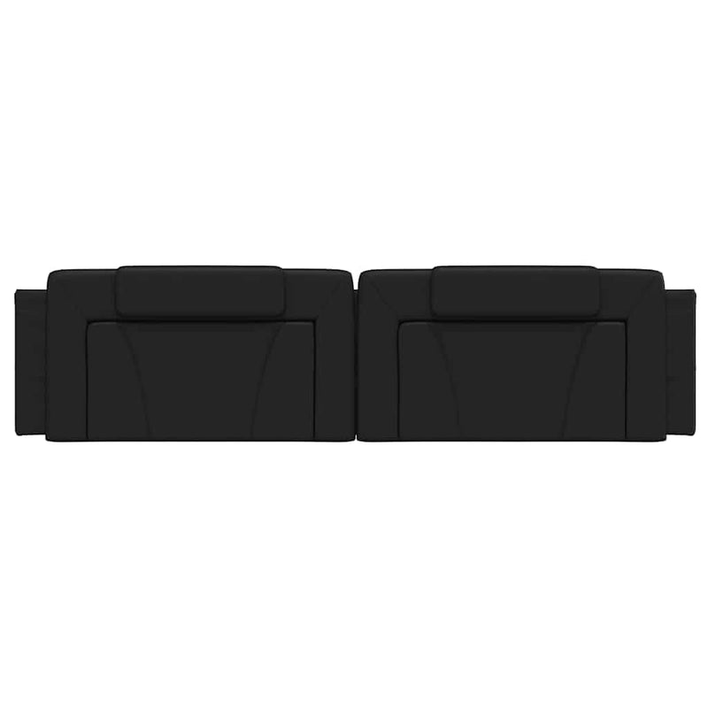Pernă pentru tăblie pat, Viana, negru, 200 cm, piele artificială