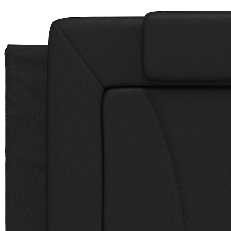 Pernă pentru tăblie pat, Viana, negru, 200 cm, piele artificială