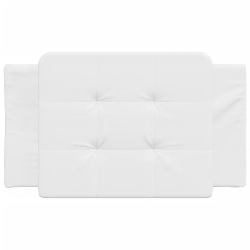 Pernă pentru tăblie pat, Zadar, alb, 80 cm, piele artificială