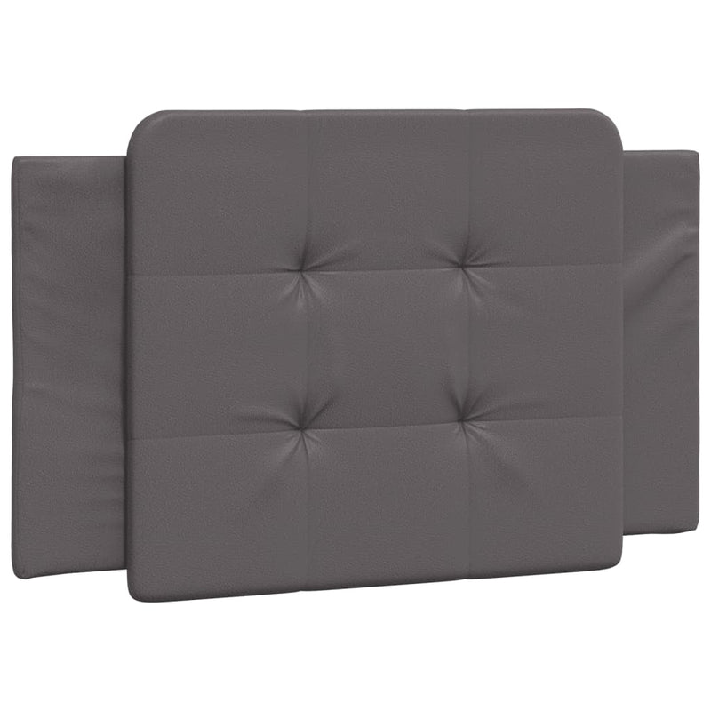 Pernă pentru tăblie pat, Zadar, gri, 90 cm, piele artificială