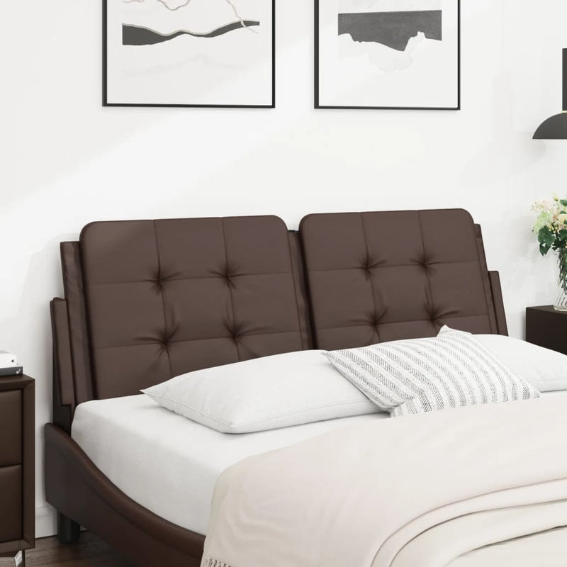 Pernă pentru tăblie pat, Zadar, maro, 120 cm, piele artificială
