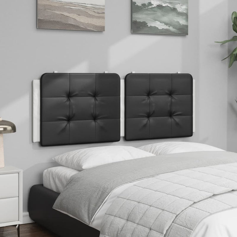 Pernă pentru tăblie pat, Zadar, negru și alb, 120cm, piele artificială