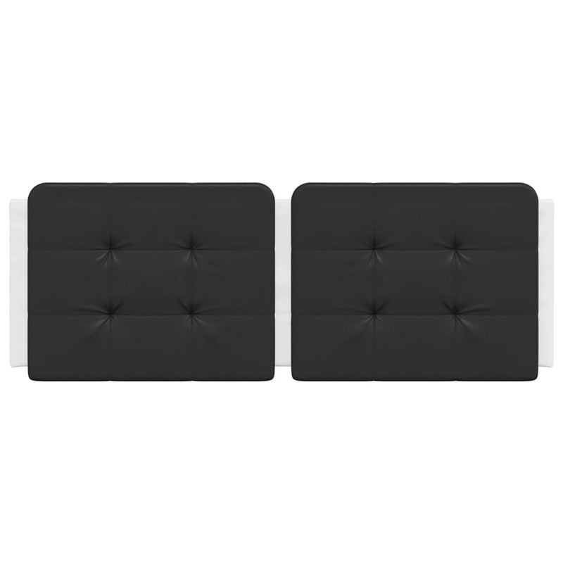 Pernă pentru tăblie pat, Zadar, negru și alb, 120cm, piele artificială