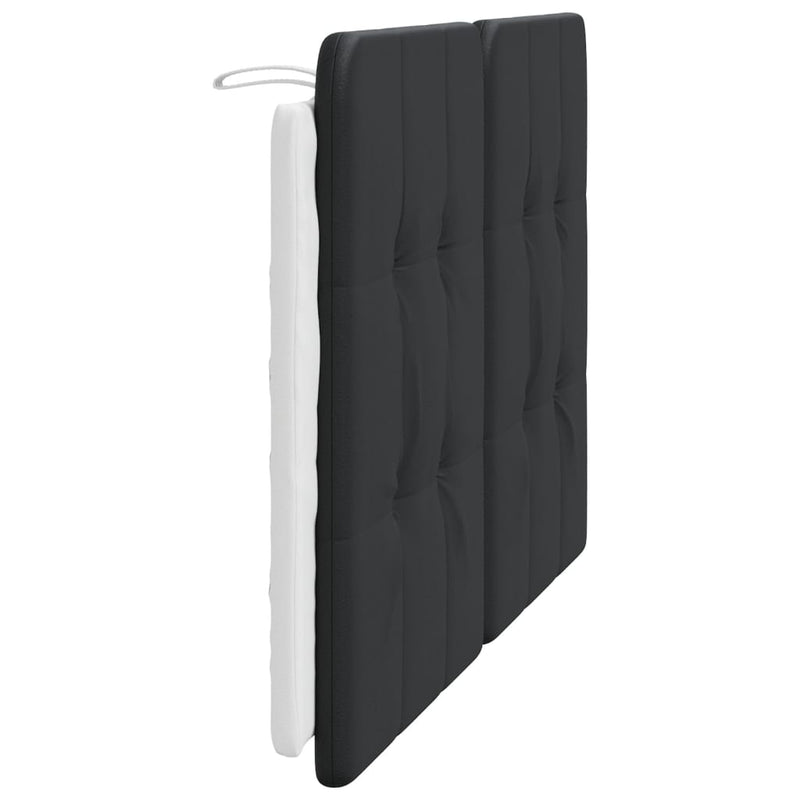Pernă pentru tăblie pat, Zadar, negru și alb, 120cm, piele artificială