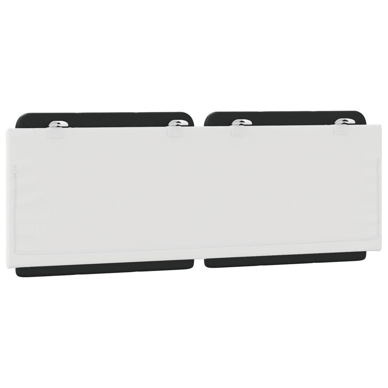 Pernă pentru tăblie pat, Zadar, negru și alb, 120cm, piele artificială
