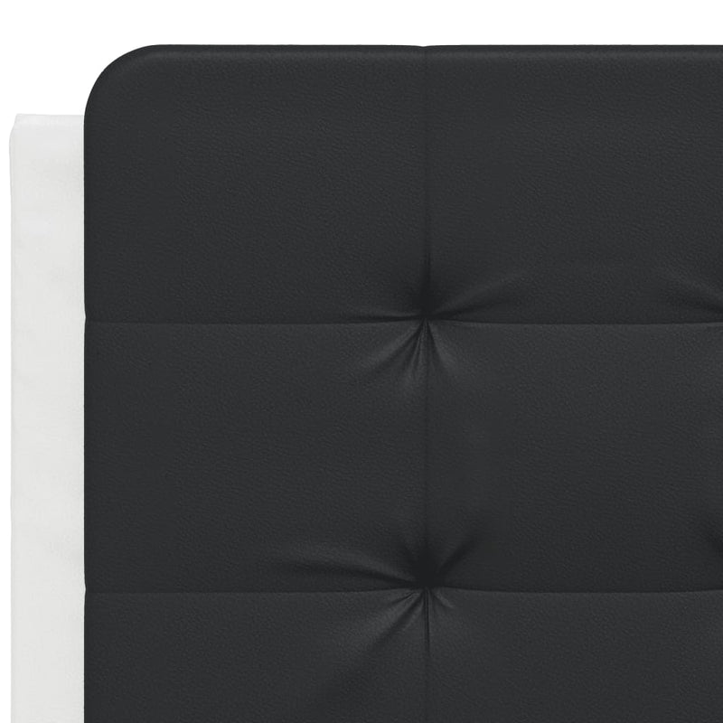 Pernă pentru tăblie pat, Zadar, negru și alb, 120cm, piele artificială