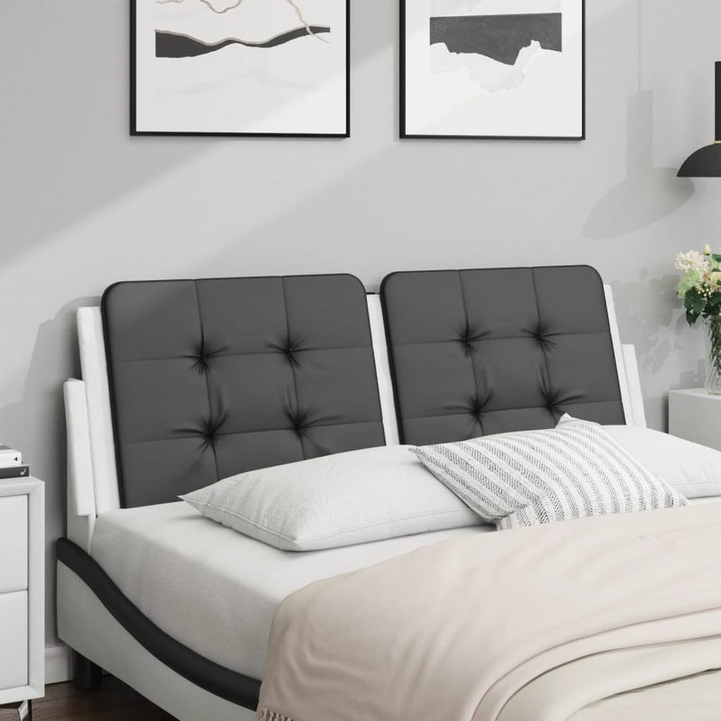 Pernă pentru tăblie pat, Zadar, negru și alb, 120cm, piele artificială