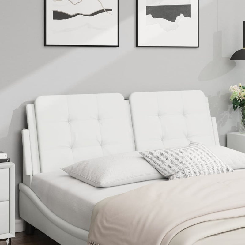 Pernă pentru tăblie pat, Zadar, alb, 140 cm, piele artificială