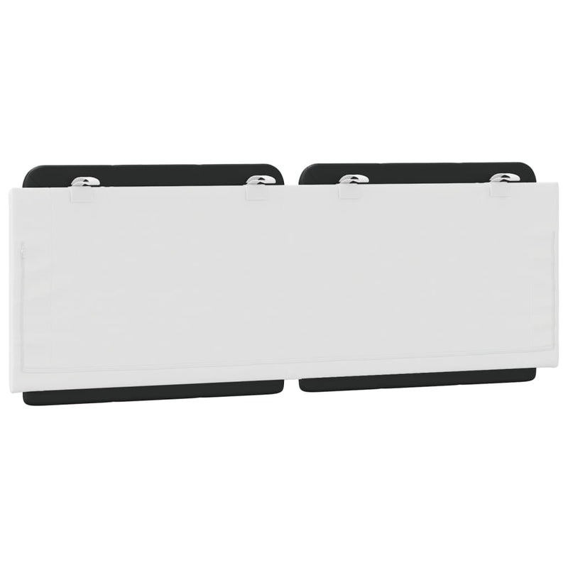 Pernă pentru tăblie pat, Zadar, negru și alb, 140cm, piele artificială