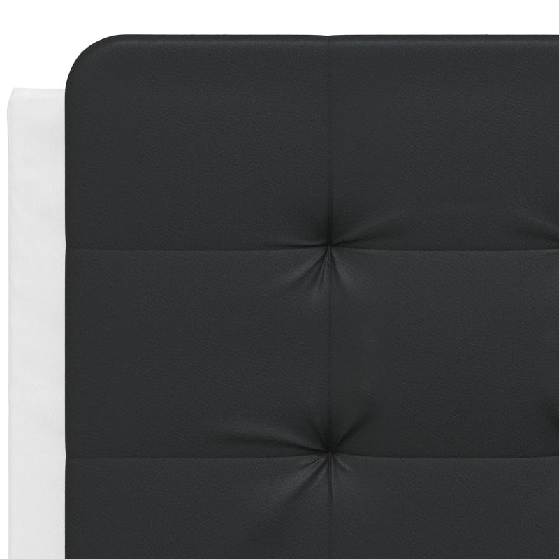 Pernă pentru tăblie pat, Zadar, negru și alb, 140cm, piele artificială