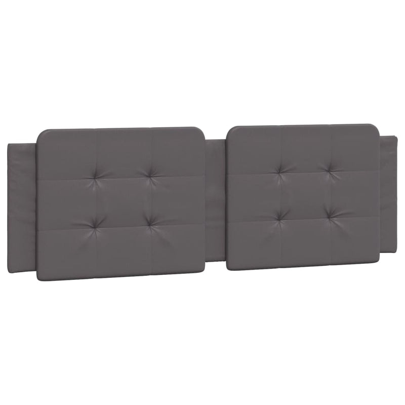 Pernă pentru tăblie pat, Zadar, gri, 160 cm, piele artificială