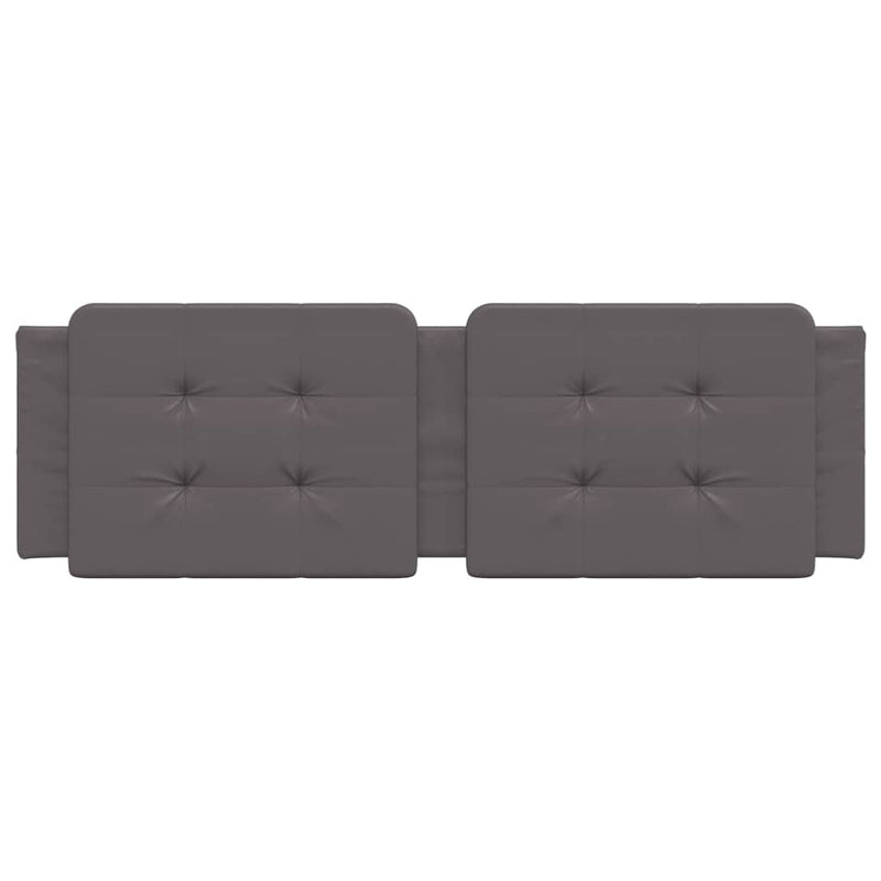 Pernă pentru tăblie pat, Zadar, gri, 160 cm, piele artificială