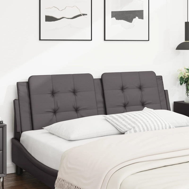 Pernă pentru tăblie pat, Zadar, gri, 160 cm, piele artificială