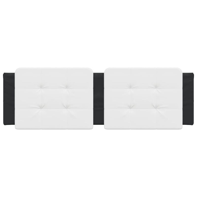Pernă pentru tăblie pat, Zadar, alb și negru, 160cm, piele artificială