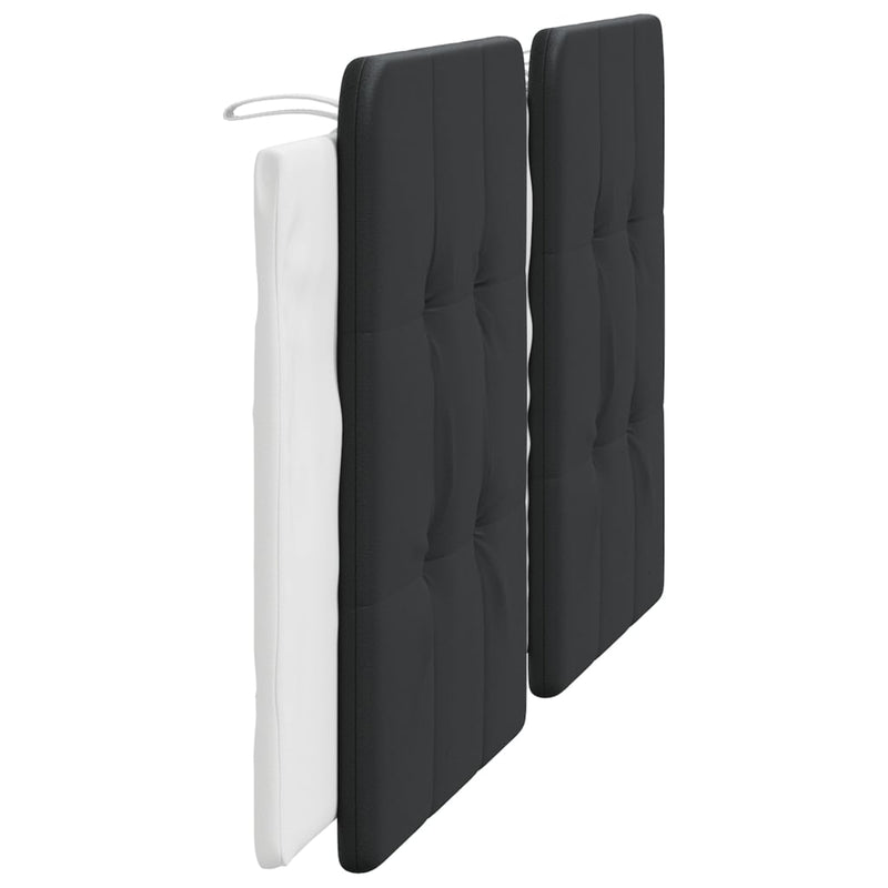 Pernă pentru tăblie pat, Zadar, negru și alb, 180cm, piele artificială