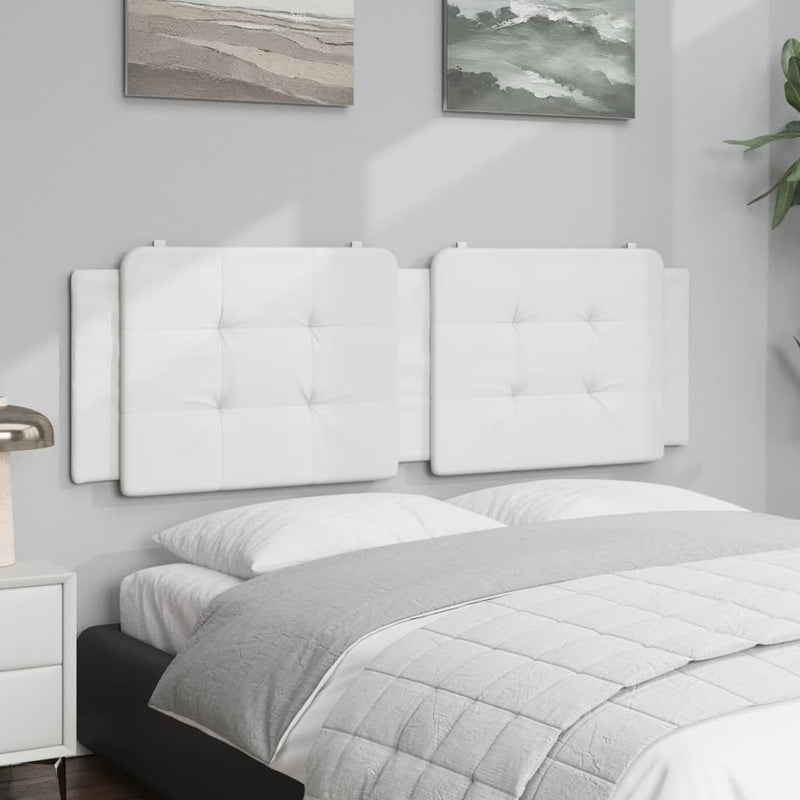 Pernă pentru tăblie pat, Zadar, alb, 152 cm, piele artificială