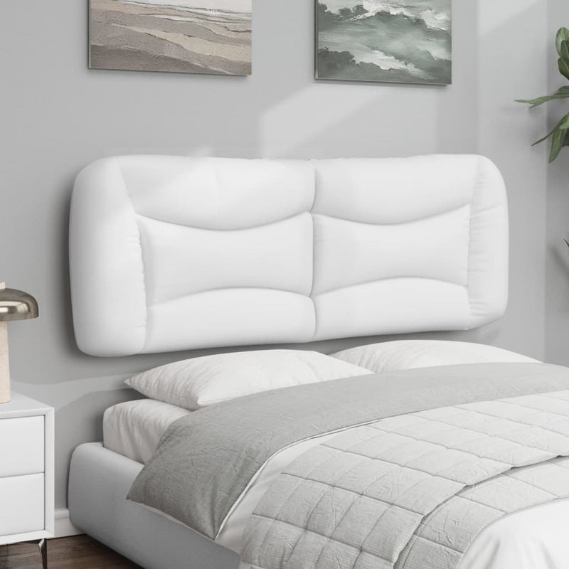Pernă pentru tăblie pat, Hvar, alb, 137 cm, piele artificială