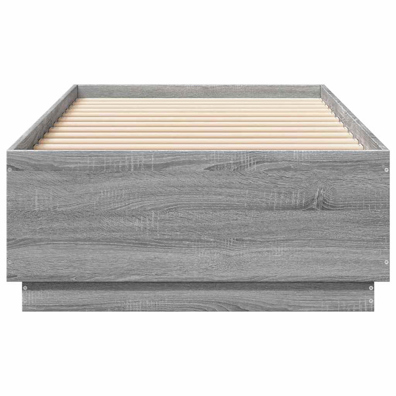 Cadru de pat, gri sonoma, 100x200 cm, lemn prelucrat