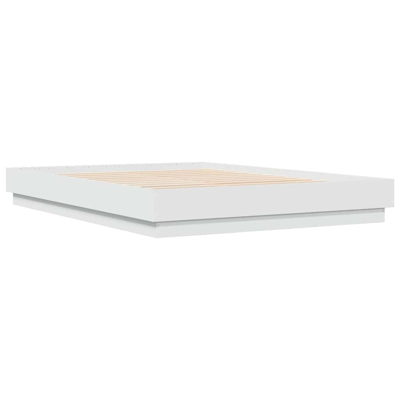 Cadru de pat, alb, 150x200 cm, lemn prelucrat
