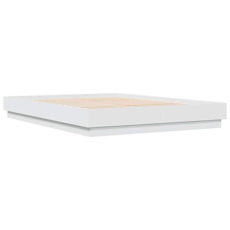Cadru de pat, alb, 140x200 cm, lemn prelucrat