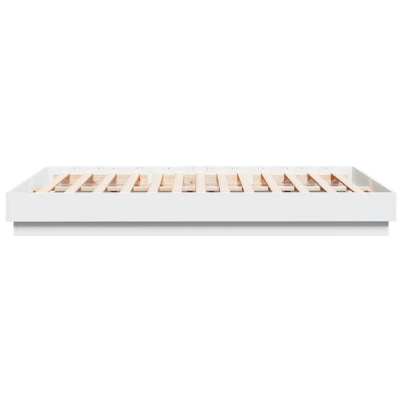 Cadru de pat, alb, 140x200 cm, lemn prelucrat