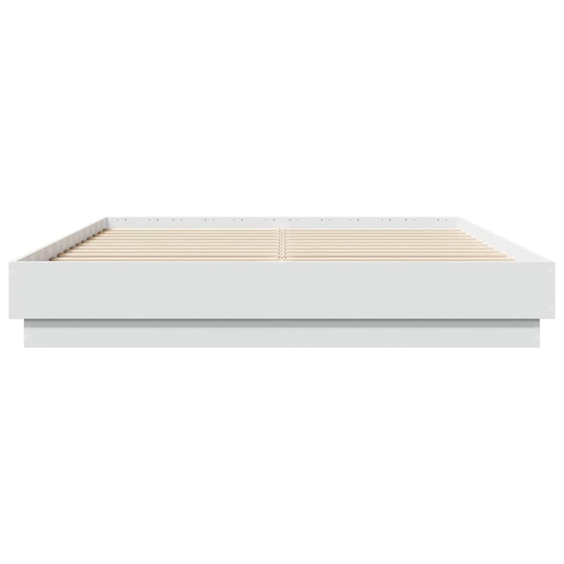 Cadru de pat, alb, 120x200 cm, lemn prelucrat