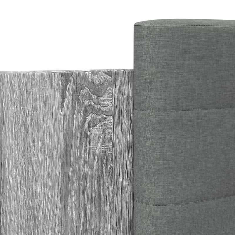 Cadru de pat cu tăblie gri sonoma 120x200 cm lemn prelucrat