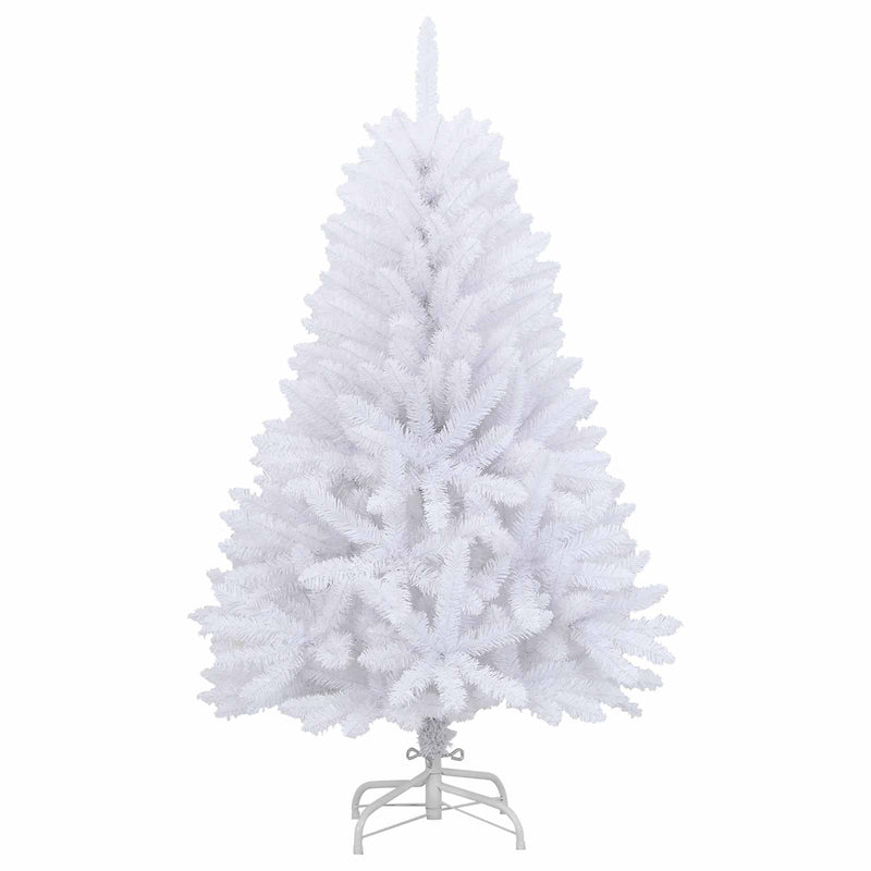 Brad de Crăciun artificial 120 cm PVC și Oțel Alb