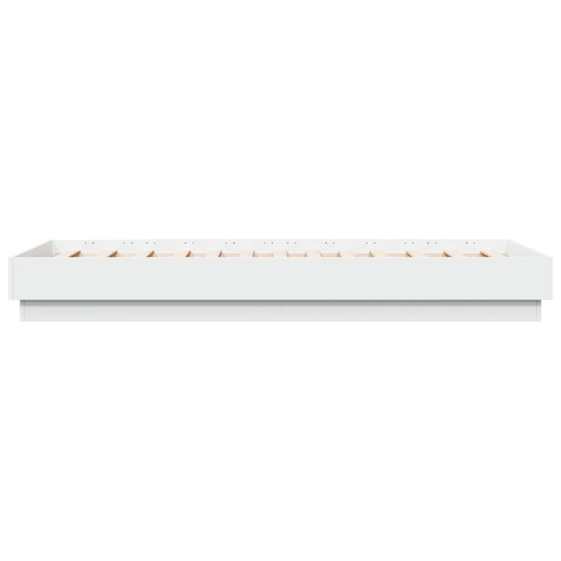 Cadru de pat, alb, 75x190 cm, lemn prelucrat
