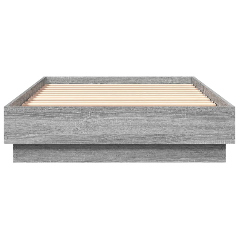 Cadru de pat, gri sonoma, 75x190 cm, lemn prelucrat