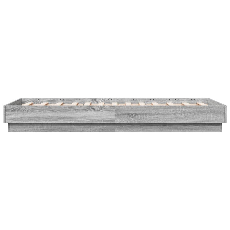 Cadru de pat, gri sonoma, 75x190 cm, lemn prelucrat