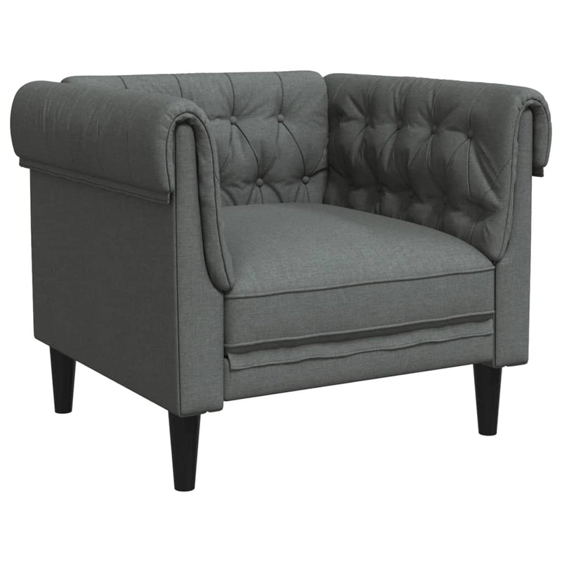 Set de canapele, 3 piese, gri închis, textil