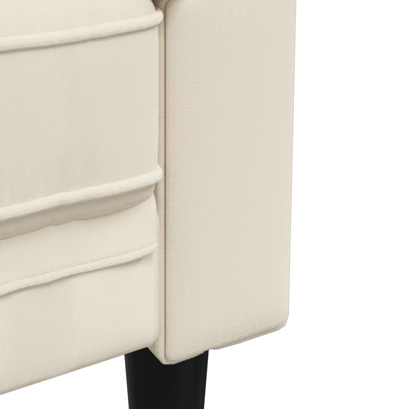 Set de canapele, 2 piese, crem, material textil