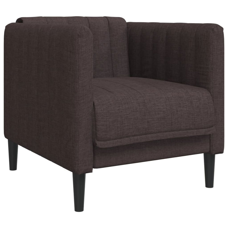 Set canapele, 3 piese, maro închis, material textil
