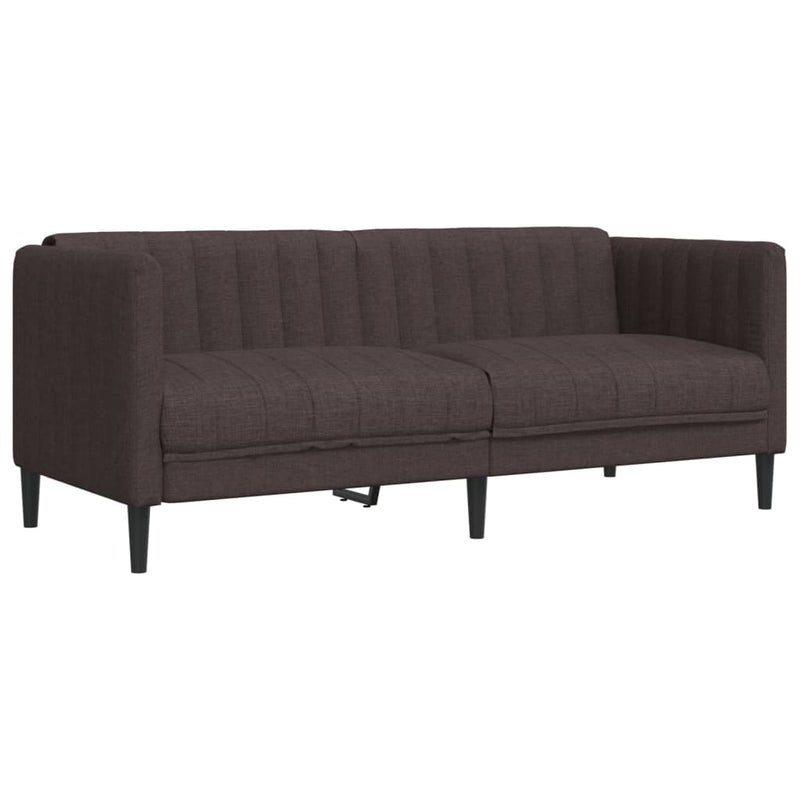 Set canapele, 3 piese, maro închis, material textil