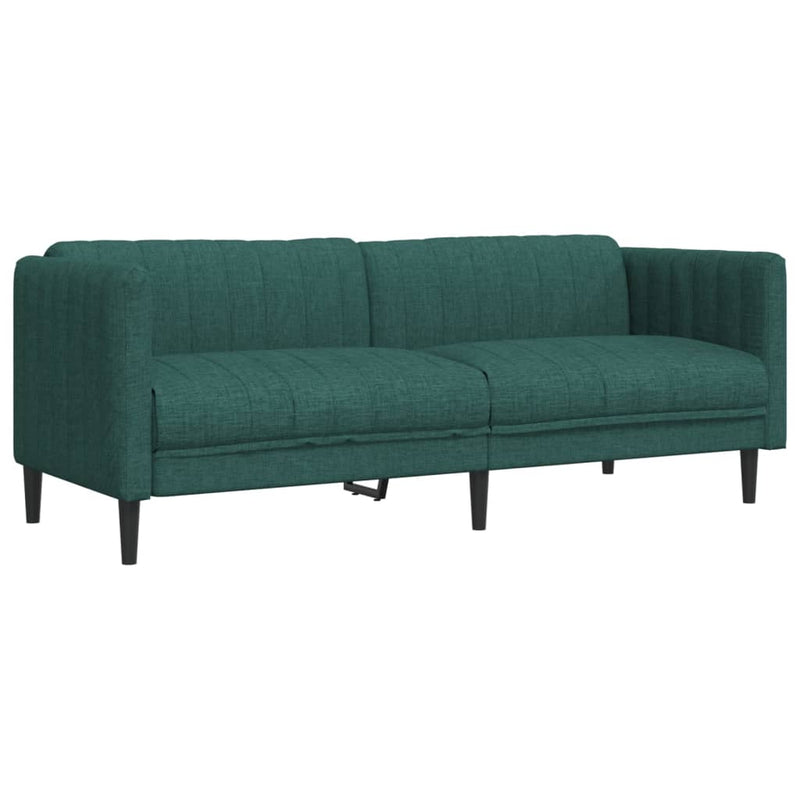 Set canapele, 3 piese, verde închis, material textil
