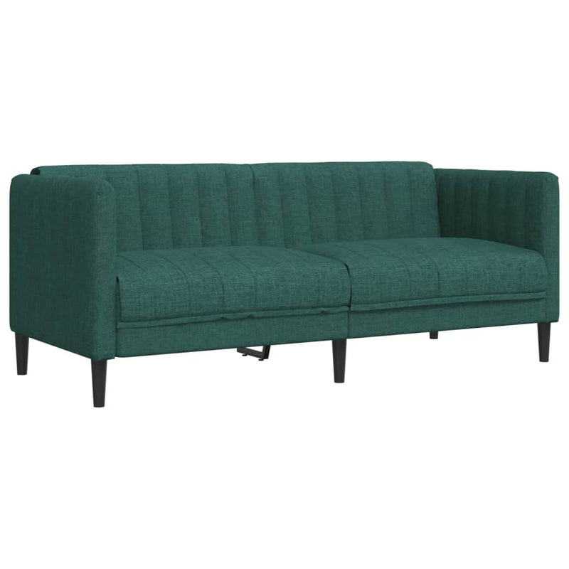 Set canapele, 3 piese, verde închis, material textil