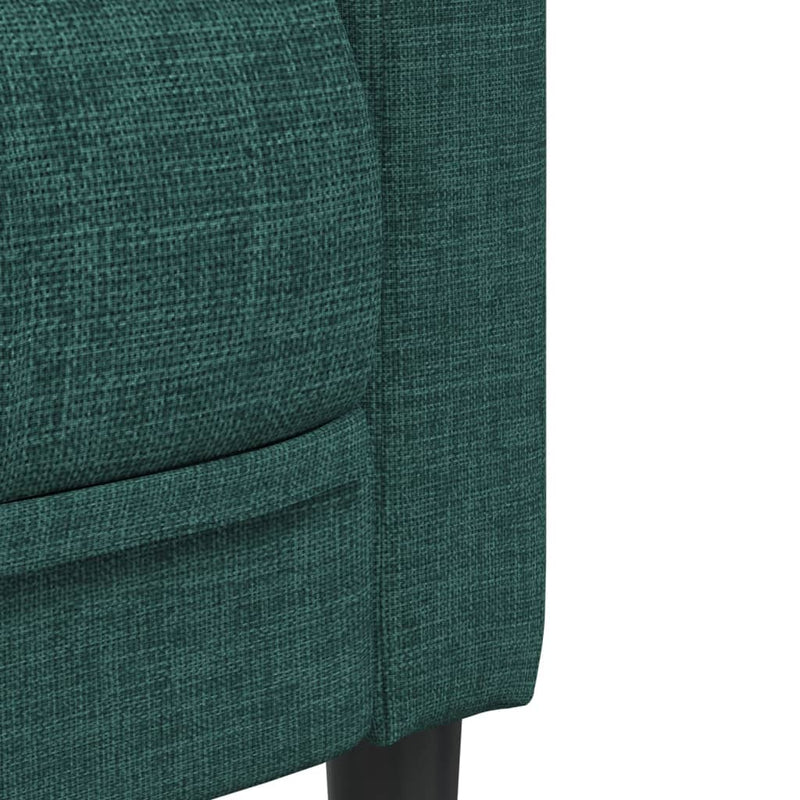 Set canapele, 3 piese, verde închis, material textil