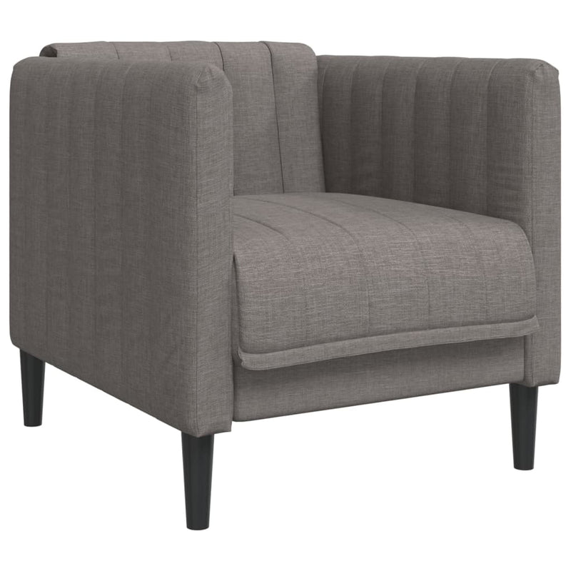 Set de canapele, 3 piese, gri taupe, textil