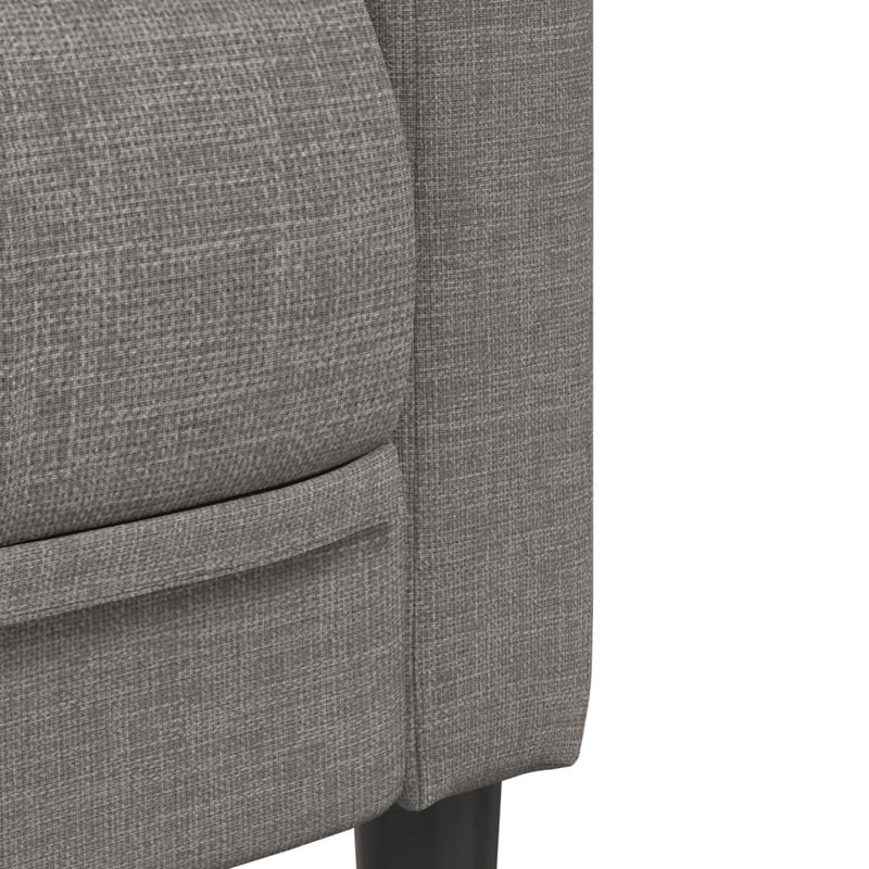 Set de canapele, 3 piese, gri taupe, textil