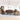 Set de canapele, 3 piese, maro, textil