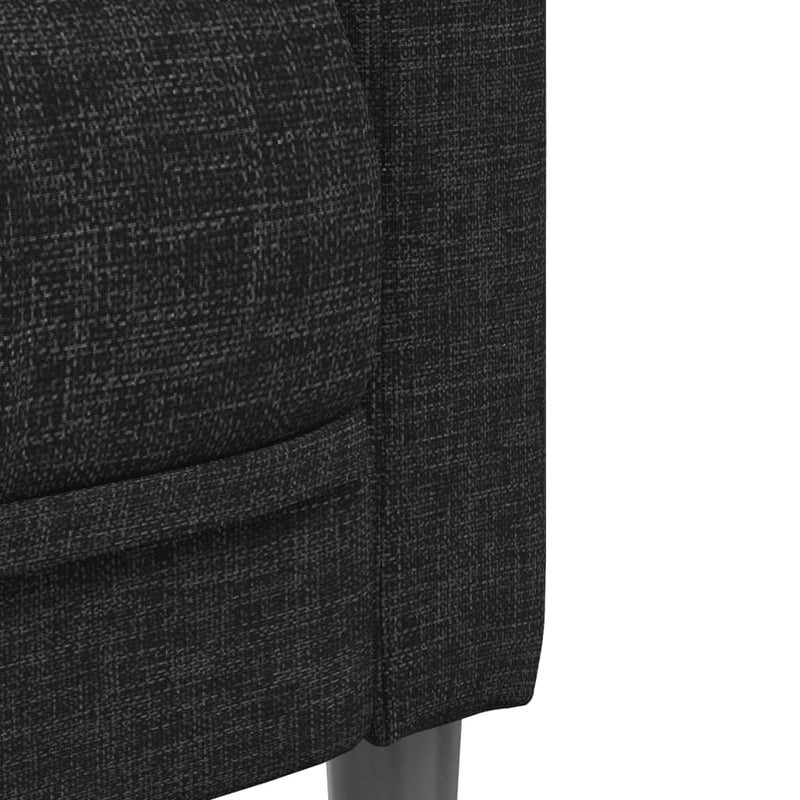 Set de canapele, 2 piese, negru, material textil
