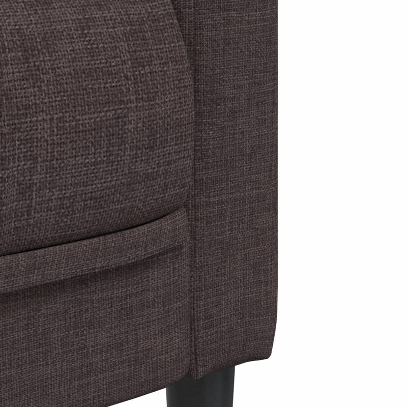 Set canapele, 2 piese, maro închis, material textil