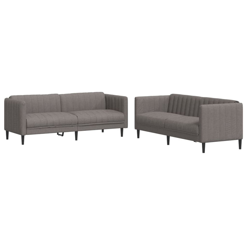 Set de canapele, 2 piese, gri taupe, material