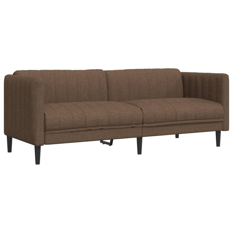 Set de canapele, 2 piese, maro, textil