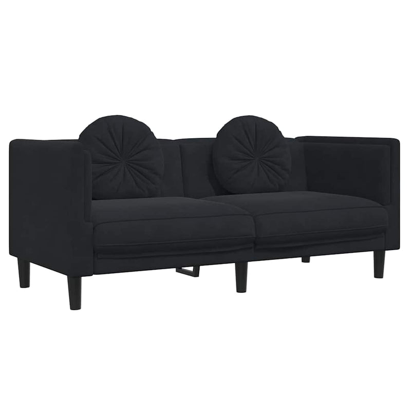 Set canapea cu perne, 2 piese, roz, catifea