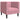 Set canapele Chesterfield cu perne rulou, 3 piese, roz, catifea